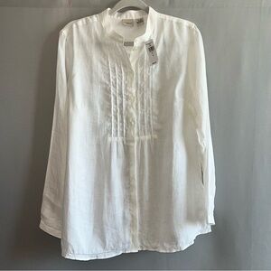 L.L. Bean White Linen Tunic